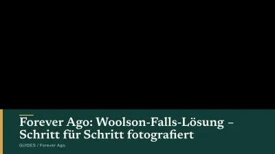 Forever Ago: Woolson-Falls-Lösung – Schritt für Schritt fotografiert
